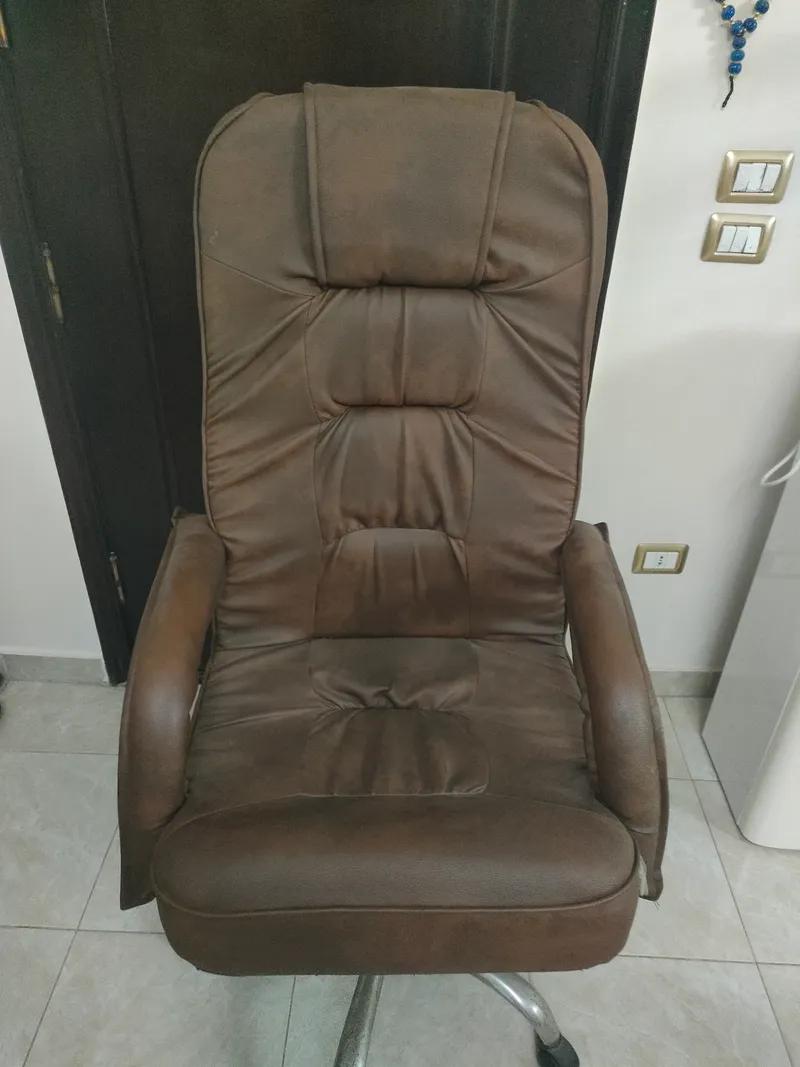 كرسي جلد طبيعي جديد اعلي خامة بيلف 180 درجة