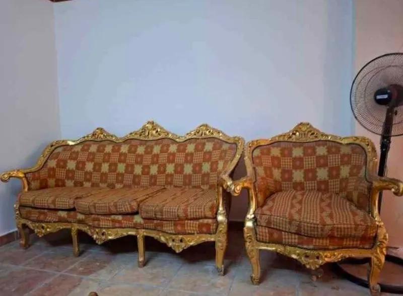 صالون جمهورية مذهب اصلي ذهب فرنساوي حالة جيدة جدا