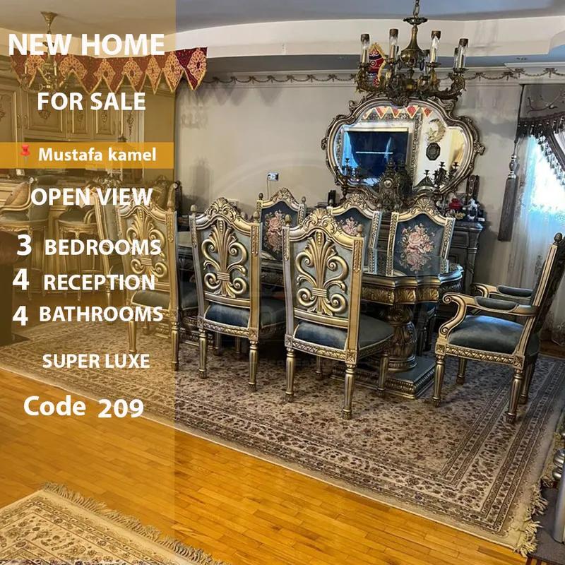 شقة للبيع 345 م مصطفي كامل ( شارع ابوقير مباشر )