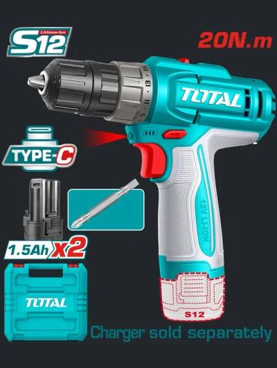 دريل توتال 12فولت , 2بطارية في دمياط الجديدة, دمياط - 1,250 EGP