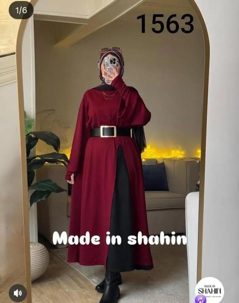 تونيك فتحه من ع الجنب وجيبه وحزام