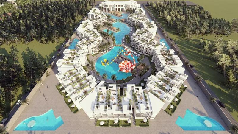 شقة 66 متر تشطيب الترا سوبر لوكس علي حمام السباحة-holidays park