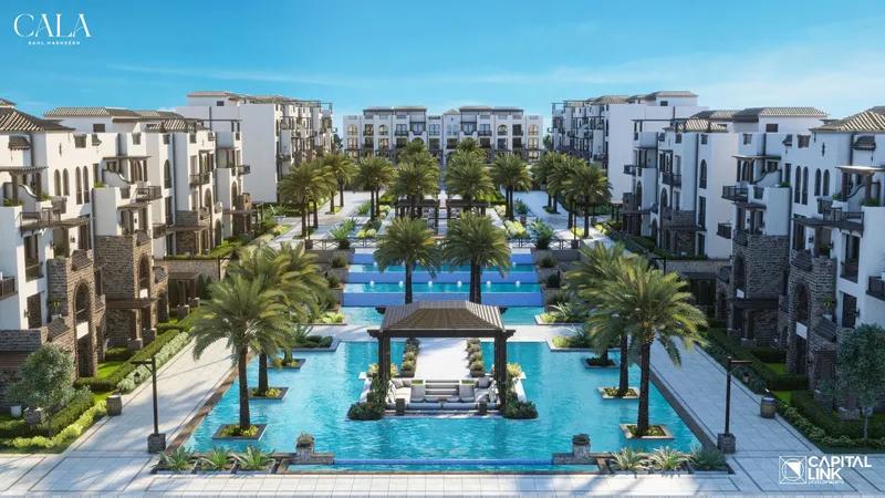 شقه 112 متر غرفتين و صاله بحديقه خاصه فى سهل حشيش