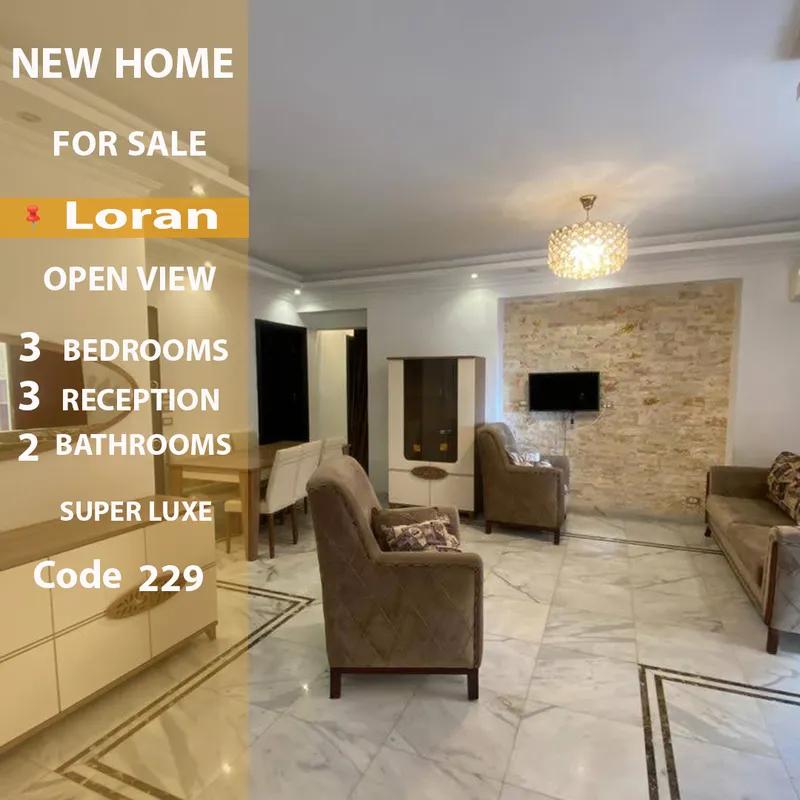 شقه 165م للبيع بلوران شارع الاقبال