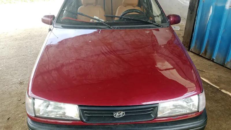 هيونداي اكسيل موديل 1995 خليجي دواخل فابريكا نمره واحد مشدوده بوهي