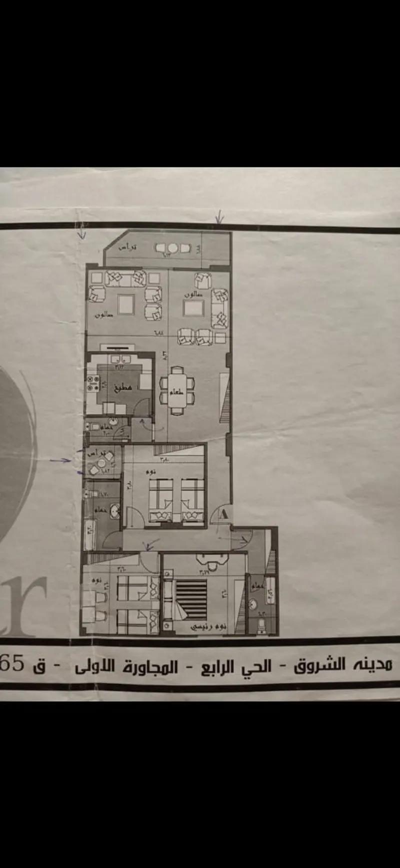 شقه للبيع لقطه في فيلا بالحي التالت شرق النيل بني سويف