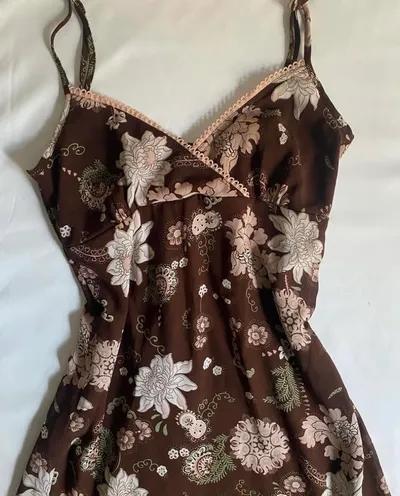 Floral brown women’s long dress في مدينة بدر, القاهرة - 650 EGP