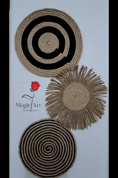 مجموعة كوسترات حائط خيش لوكس ومكرمية 🤎🤎 في 6 أكتوبر, الجيزة - 420 EGP