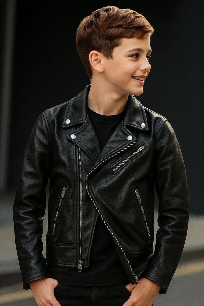 جاكيت جلد هارلي اطفالي